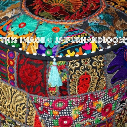 Fairfield Pouffe - 18X13 inches-Jaipur Handloom