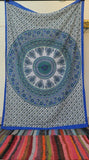 Floral Hand Block Tapestries Floral Mandala Tapestry Hippie Gypsy tapestry-Jaipur Handloom