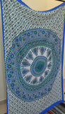 Floral Hand Block Tapestries Floral Mandala Tapestry Hippie Gypsy tapestry-Jaipur Handloom