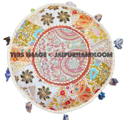Footstool floor pillows-Jaipur Handloom