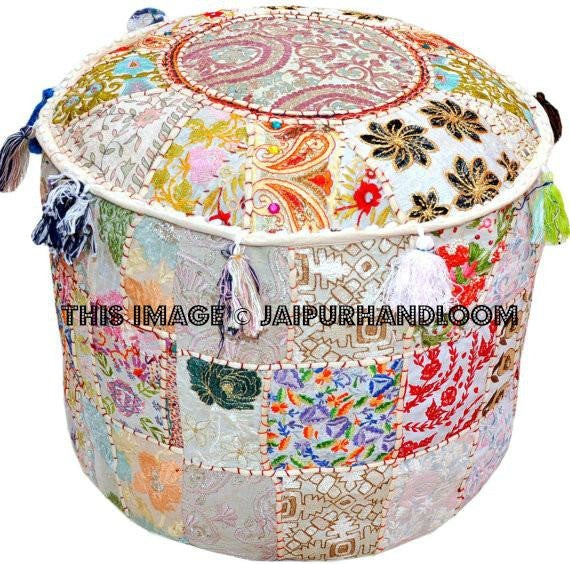 Footstool floor pillows-Jaipur Handloom