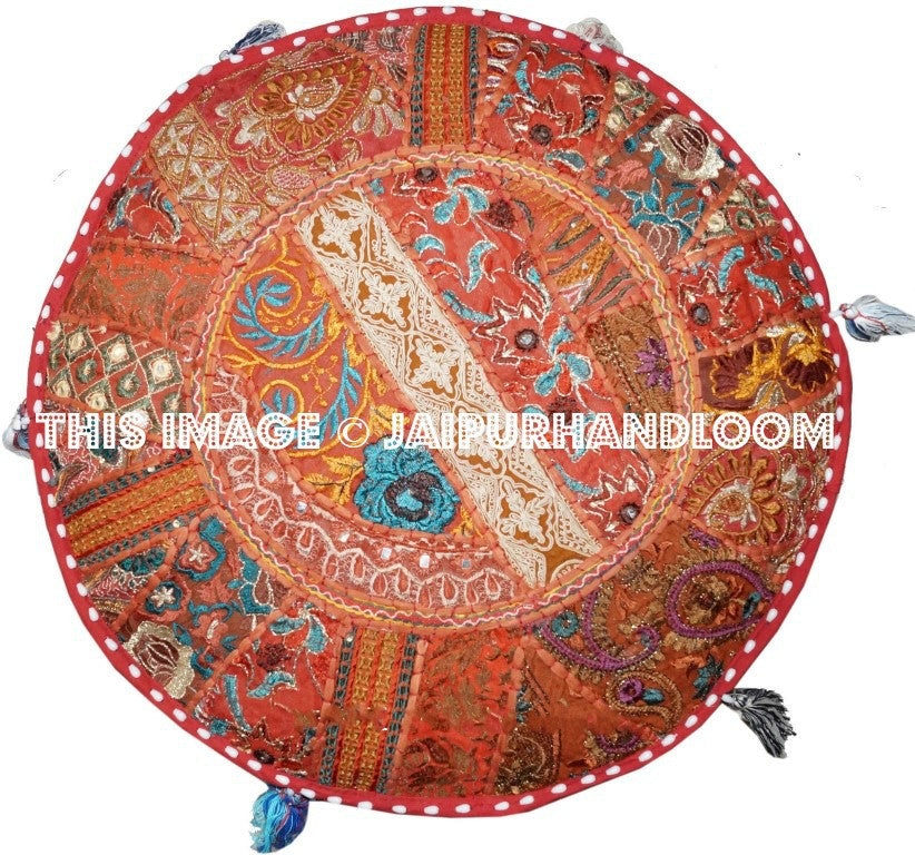 Frankston Pouf ottomans - 22X12 inches-Jaipur Handloom