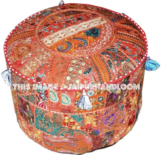 Frankston Pouf ottomans - 22X12 inches-Jaipur Handloom