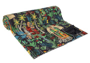 Twin Kantha Bedding Bed Cover Frida Kahlo Pattern