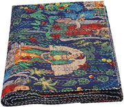 Queen Frida Kahlo Kantha Bed Cover ON SALE