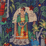 hand-stitched kantha blanket throw