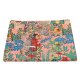 Cotton Quilted Kantha Bed Cover Frida Kahlo pattern