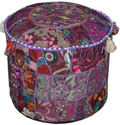Giant Pouf Ottoman in Purple Pouffes