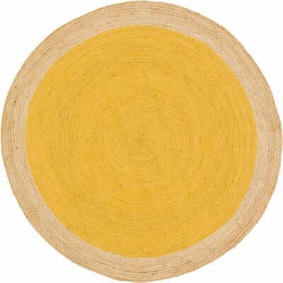 Bohemian Natural Jute Bedroom Round Area Rug | Jaipur Handloom