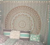 Golden Ombre Tapestry Ombre Bedding Mandala Tapestry Queen Wall Hanging-Jaipur Handloom