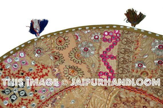 Gorgeous 32" Big Round Floor Cushion Bohemian floor round pillow outdoor seating