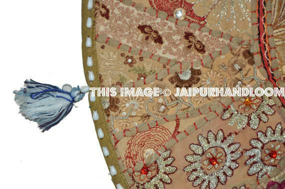 Gorgeous 32" Big Round Floor Cushion Bohemian floor round pillow outdoor seating