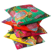 5pc kantha throw pillows