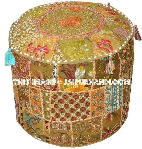 Goulburn Pouffe - 18X13 inches-Jaipur Handloom