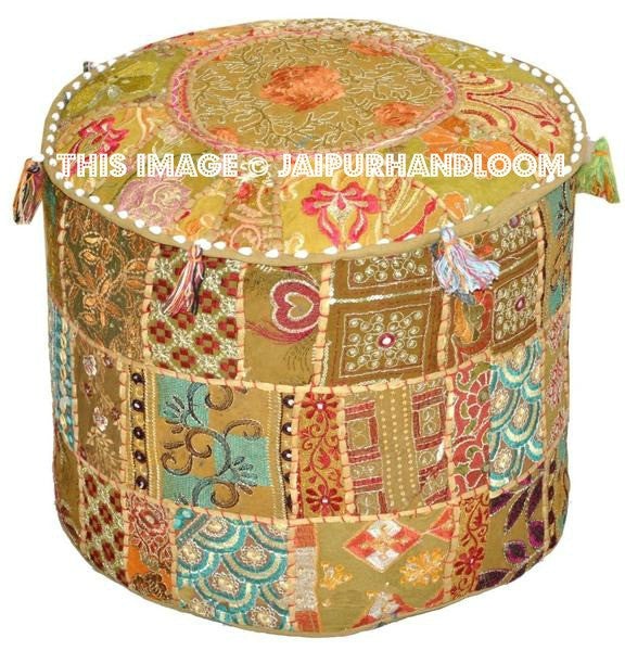 Goulburn Pouffe - 18X13 inches-Jaipur Handloom