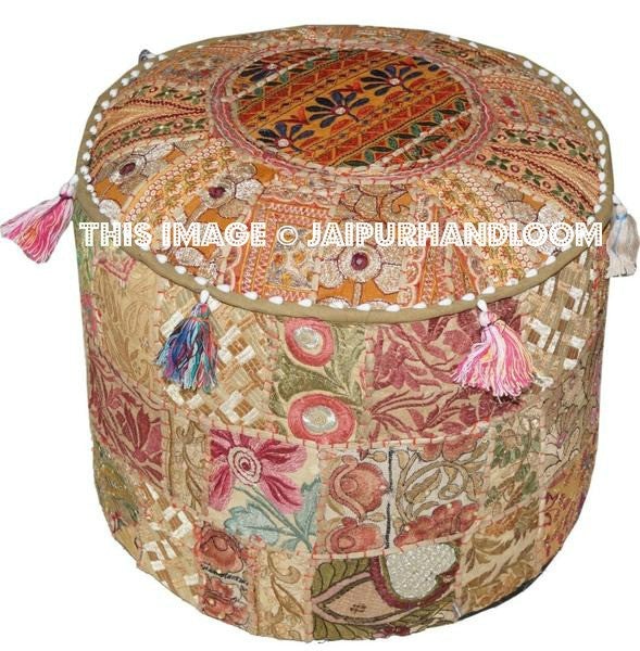 Grafton Pouf ottomans - 18X13 inches-Jaipur Handloom