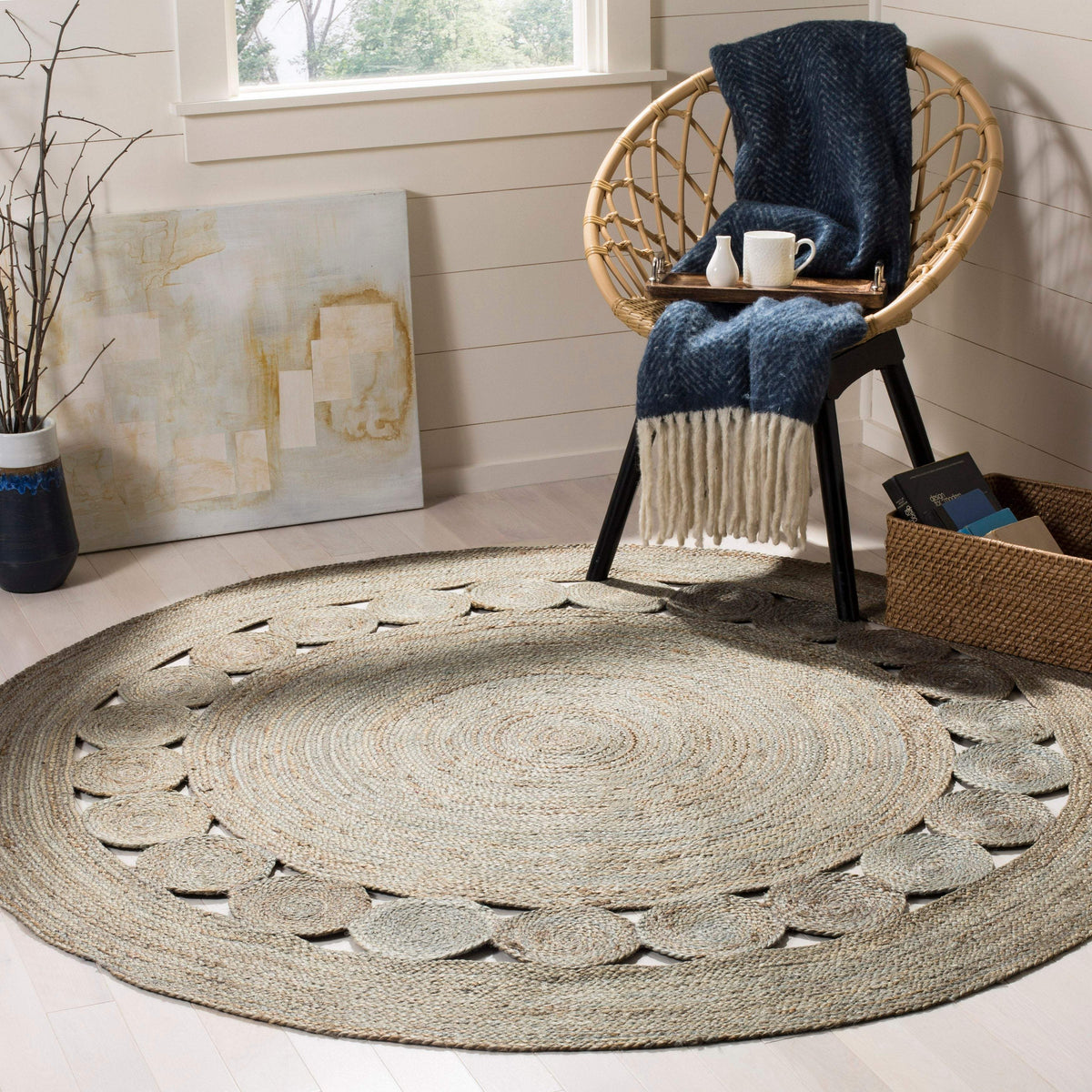Grey Braided Dining Room Rugs