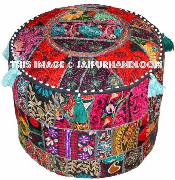 Griffith Poufs - 18X13 inches-Jaipur Handloom