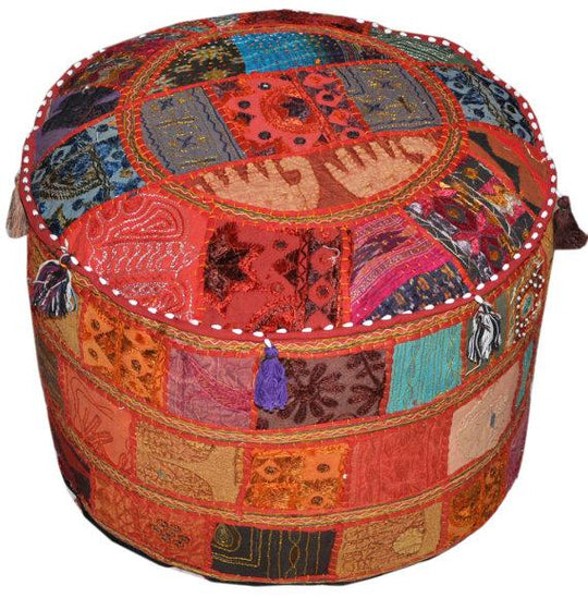 Gypsy pouf Ottoman Bohemian Pouf Footstool