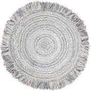 6 ft X 6 ft Round Gray Area Rug for Living Room | Jaipur Handloom