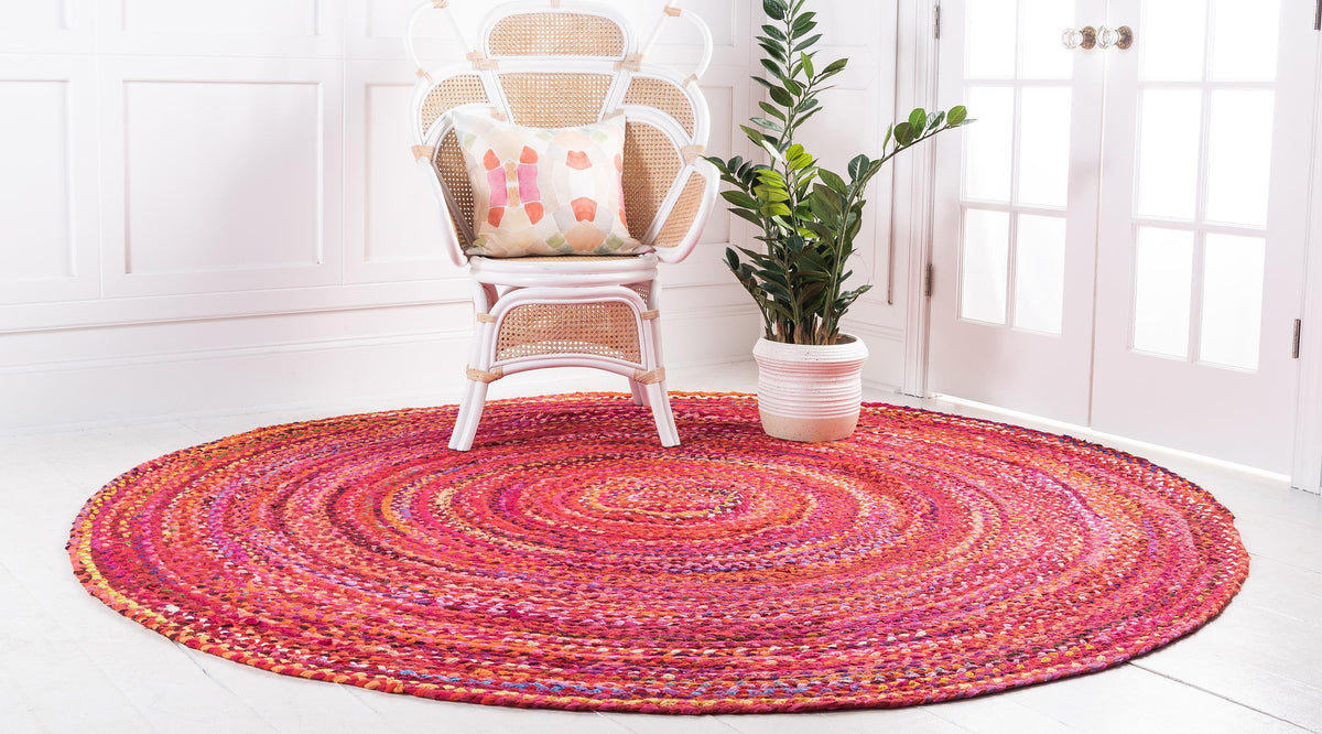 cotton chindi area rug 8 ft. X 8 ft. | Jaipur Handloom