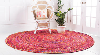 cotton chindi area rug 8 ft. X 8 ft. | Jaipur Handloom