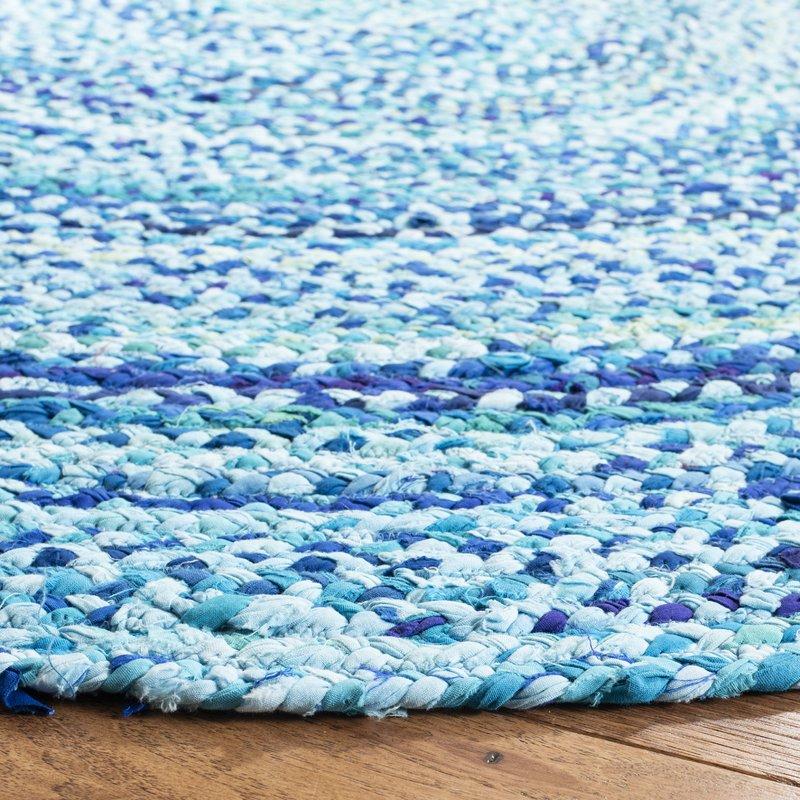chunky cotton chindi rag rug round 8 feet | Jaipur Handloom