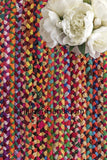 Living Room Braided Cotton Area Carpet Floor Mat Jute Rag Rugs 2X6 ft-Jaipur Handloom