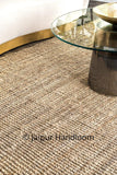 Indian Braided Natural Jute Area Carpet Floor Mat Rag Rugs 2X6 ft-Jaipur Handloom