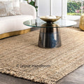 Indian Braided Natural Jute Area Carpet Floor Mat Rag Rugs 2X6 ft-Jaipur Handloom