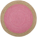 Hand Woven Accent Jute Area Rug for Living Room 8 ft X 8ft Round | Jaipur Handloom