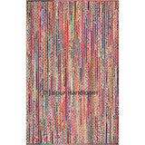 Hand Woven Chindi Rugs Bohemian Solid Area Carpet for Living Room - 3X5 ft-Jaipur Handloom