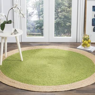 Hand Woven Indoor Outdoor Area Rugs 5 Feet Round Area Carpet Rug for Office | Jaipur Handloom