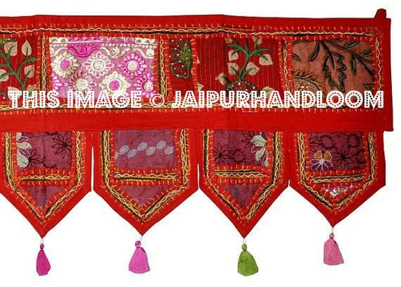 Handmade Banderwal Indian Valance Door Hanging-Jaipur Handloom