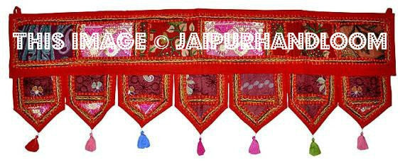 Handmade Banderwal Indian Valance Door Hanging-Jaipur Handloom