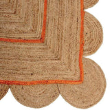 handwoven scalloped area carpet 4 X 6