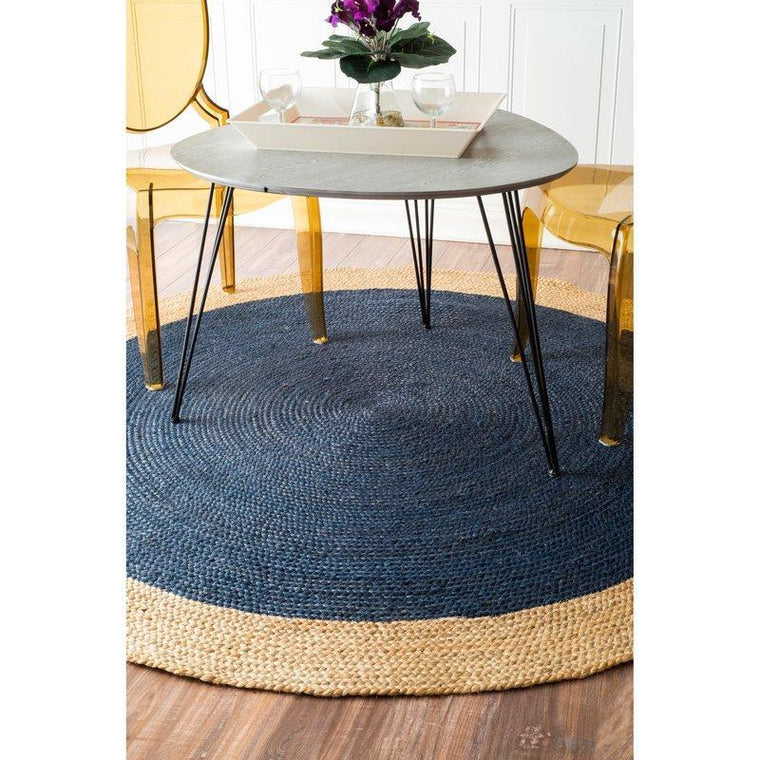 Hand-Braided Natural Jute Living Room Round Rug 8 ft X 8 ft | Jaipur Handloom