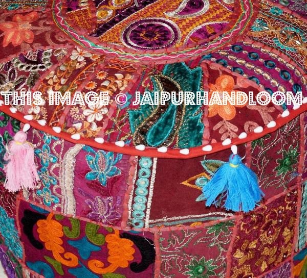 Hawkesbury Pouffe - 18X13 inches-Jaipur Handloom