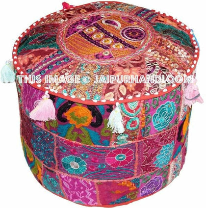 Hawkesbury Pouffe - 18X13 inches-Jaipur Handloom