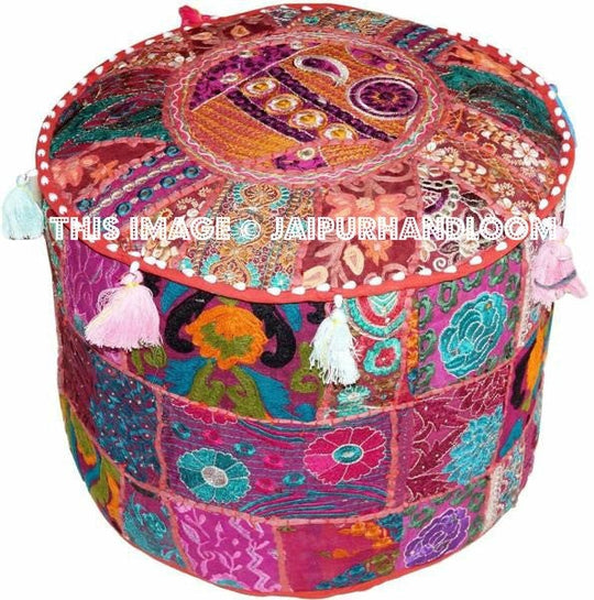 Hawkesbury Pouffe - 18X13 inches-Jaipur Handloom