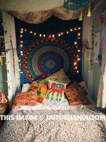 Hippie Room Boho Mandala Tapestry-Jaipur Handloom