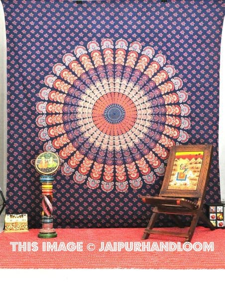 Hippie Tapestries Dorm Room Wall Decor Tapestry Cool Mandala Wall Hanging-Jaipur Handloom