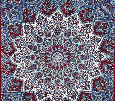 Hippie Trippy Tapestries Twin Mandala Bed cover Bedding