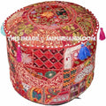 Holroyd Pouf ottomans - 18X13 inches-Jaipur Handloom