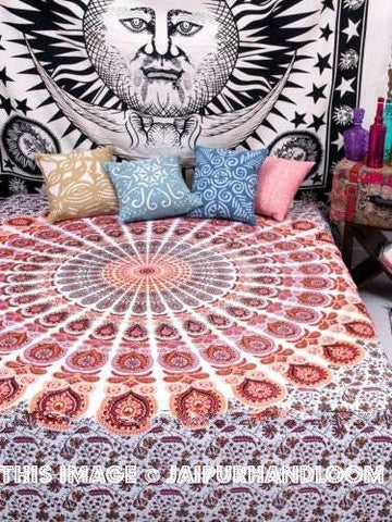 Indian Bedspread Mandala Bed Cover Hippie Bedding Set Throw Blanket Tapestry Art-Jaipur Handloom