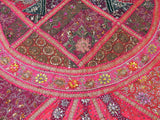 Indian Bohemian Patchwork Living Room Tapestries Pink Boho Bed cover-Jaipur Handloom