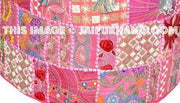 Indian Bohemian Pouf Ottoman decorative pouffe pouffes-Jaipur Handloom