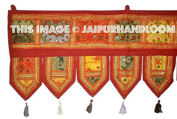 Indian Handmade Decorative door valance window pelmet topper-Jaipur Handloom