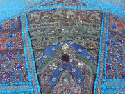 Indian Handmade Embroidered Bed cover Queen Patchwork Bedspread Throw-Jaipur Handloom