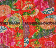 Indian Handmade Quilt Vintage Kantha Bedspread Throw Cotton Blanket Ralli Gudari-Jaipur Handloom